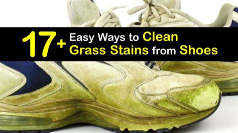 removing grass stains from shoes.